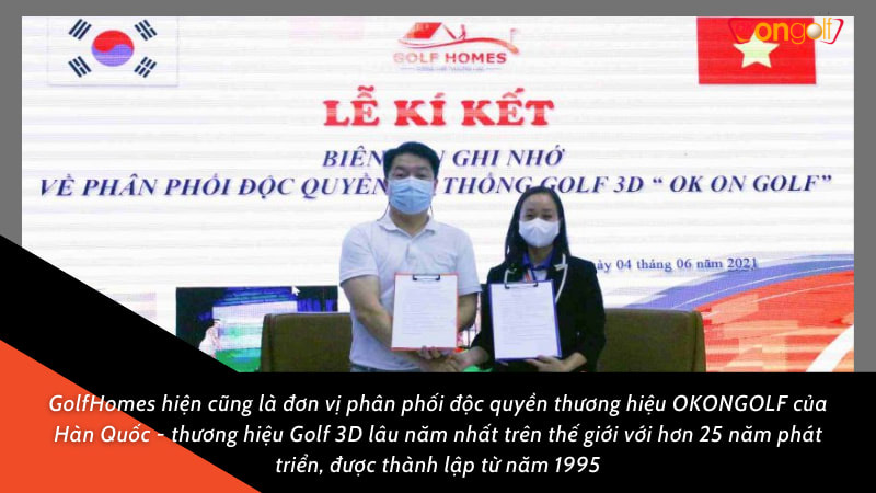 OKONGOLF và GolfHomes ký kết phân phối độc quyền công nghệ golf 3D