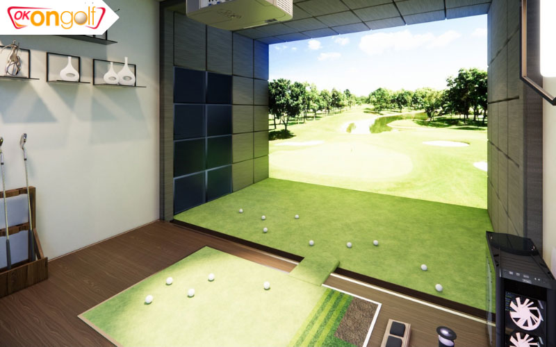 Bản vẽ phối cảnh của phòng golf 3D OKONGOLF