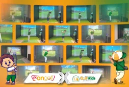 Hàng chục trẻ em trải nghiệm đánh golf 3D với phần mềm số 1 Hàn Quốc