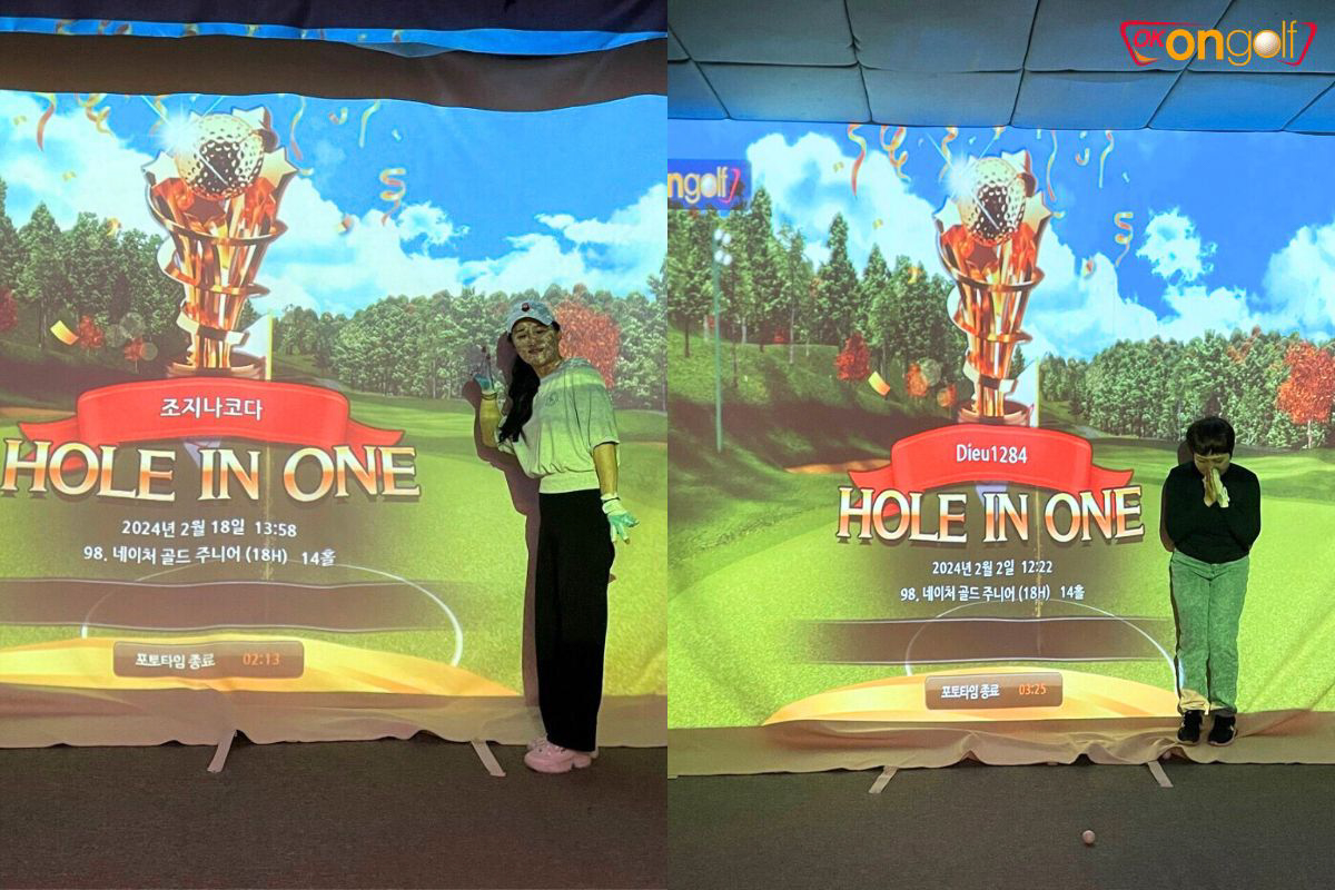 Hai nữ golfer đạt HIO khi chơi golf 3D tại Okongolf Busan, Hàn Quốc