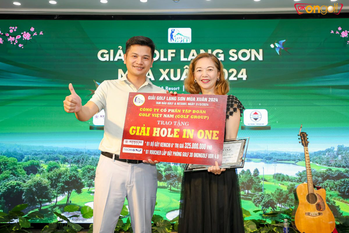 Golfer Nguyễn Thị Hồng là golfer đầu tiên đạt HIO trong lịch sử giải golf CLB Lạng Sơn